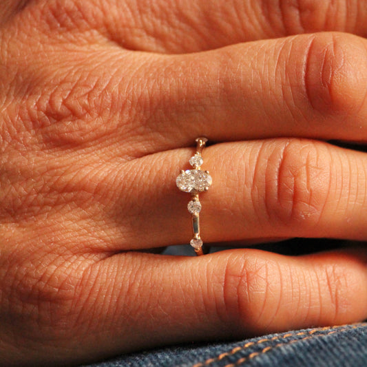 Bague ORION Diamant Ovale 6X4mm