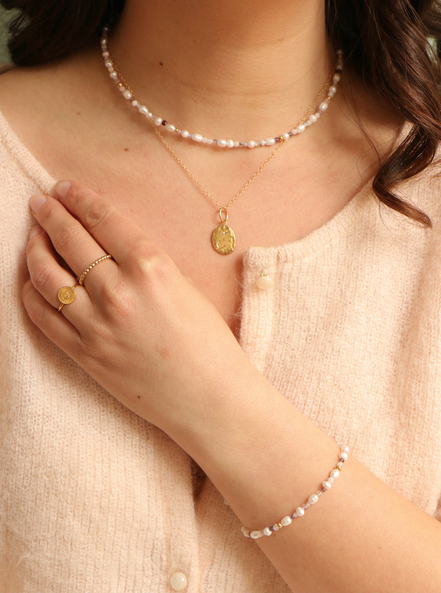 Collier Aster Moon Silver