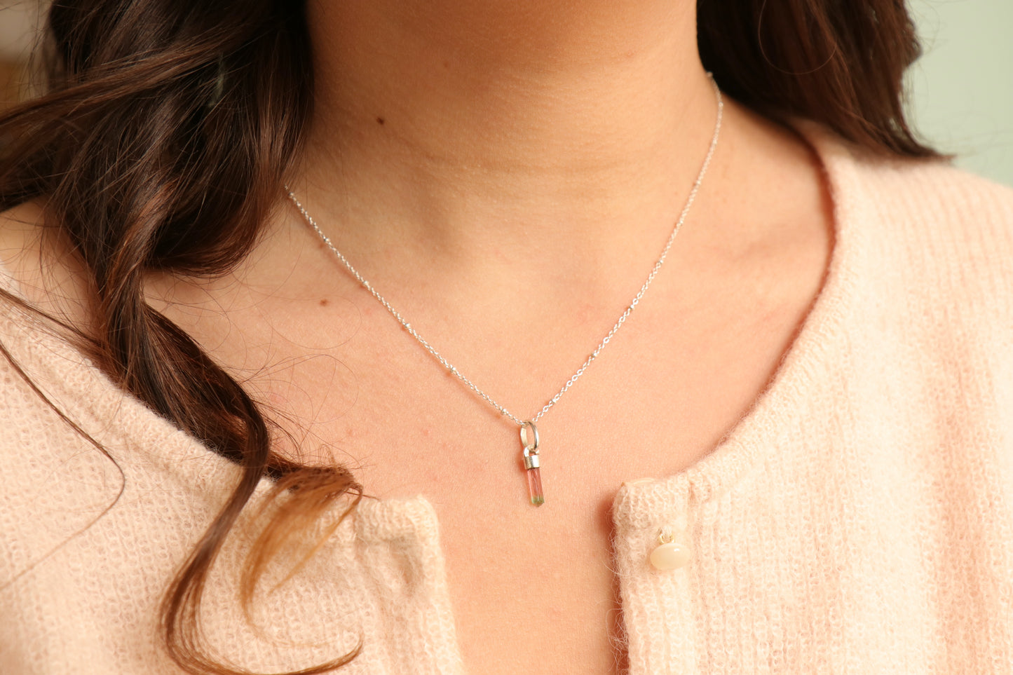 Collier Crystal - Tourmaline watermelon