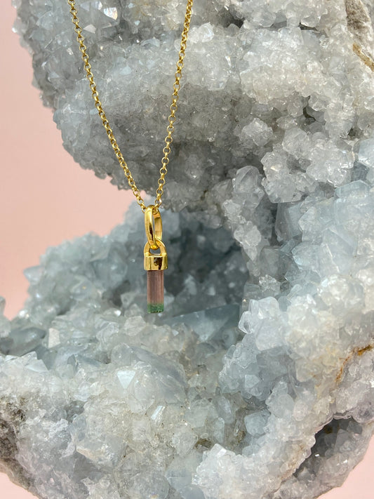Collier Crystal - Tourmaline watermelon