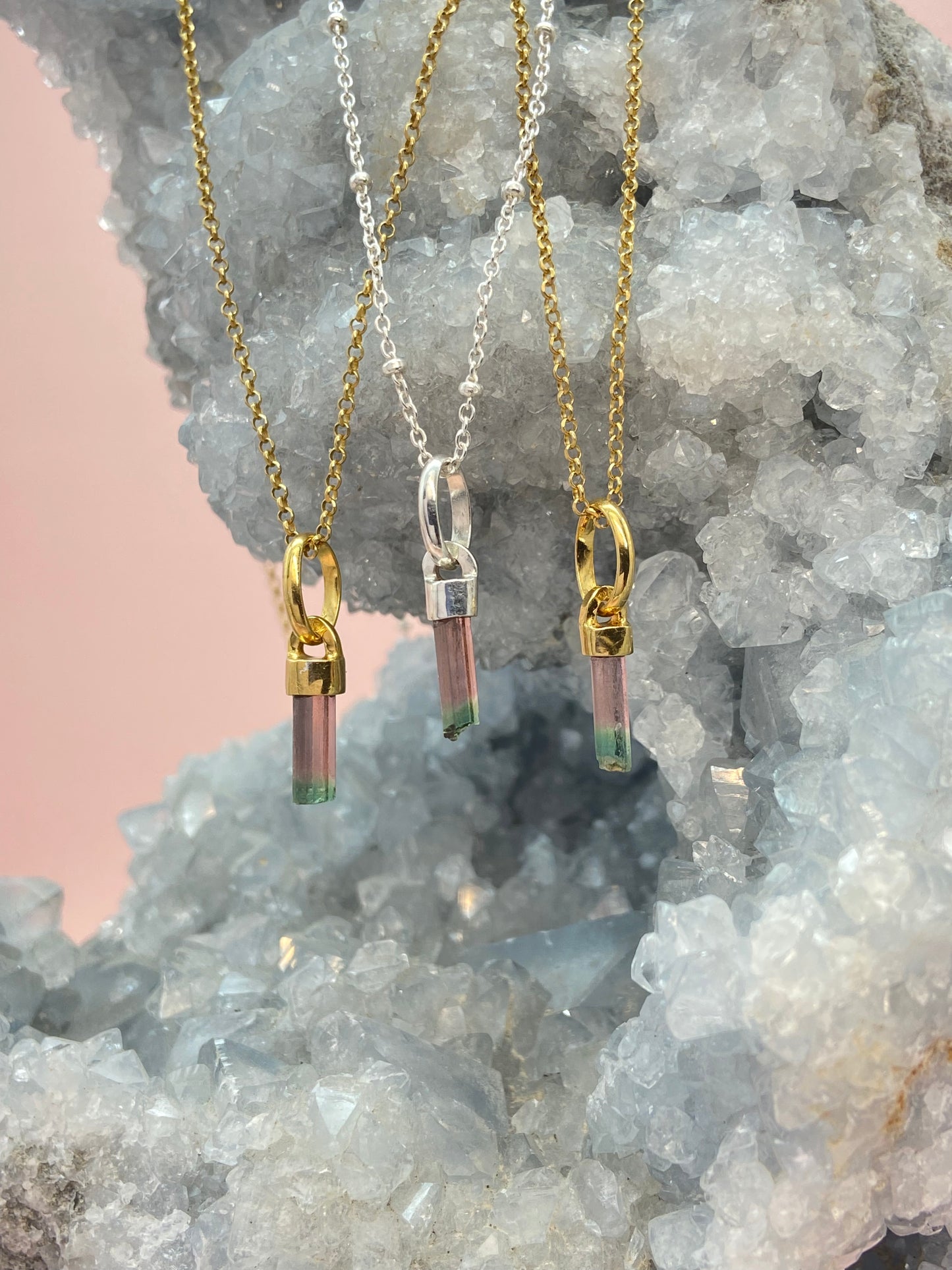 Collier Crystal - Tourmaline watermelon