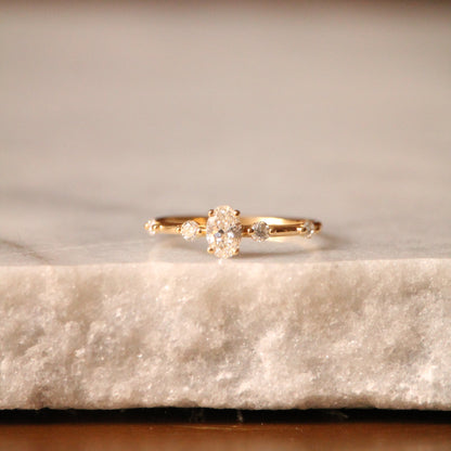 Bague ORION Diamant Ovale 6X4mm