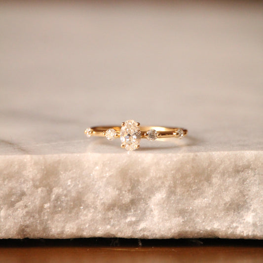 Bague ORION Diamant Ovale 6X4mm