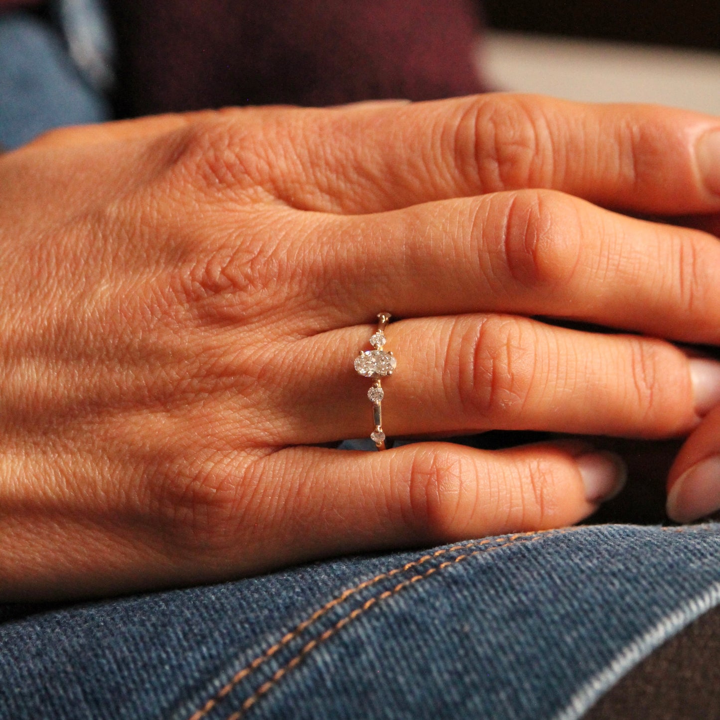 Bague ORION Diamant Ovale 6X4mm