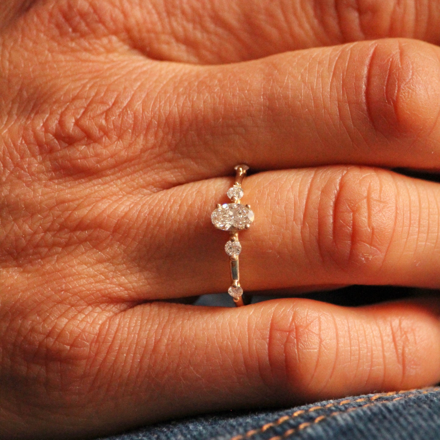 Bague ORION Diamant Ovale 6X4mm