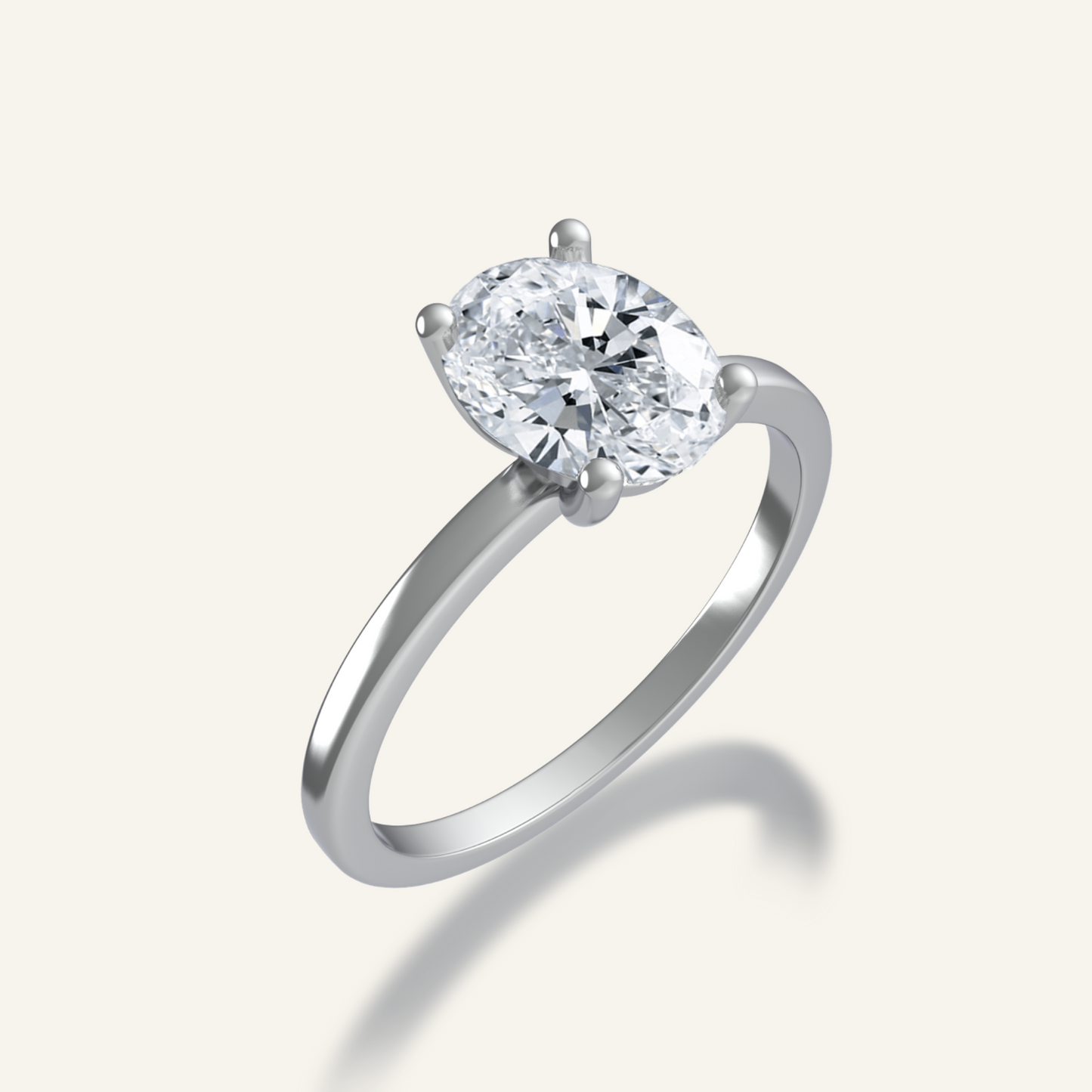 Solitaire LUCIS Diamant Ovale 1.00 ct