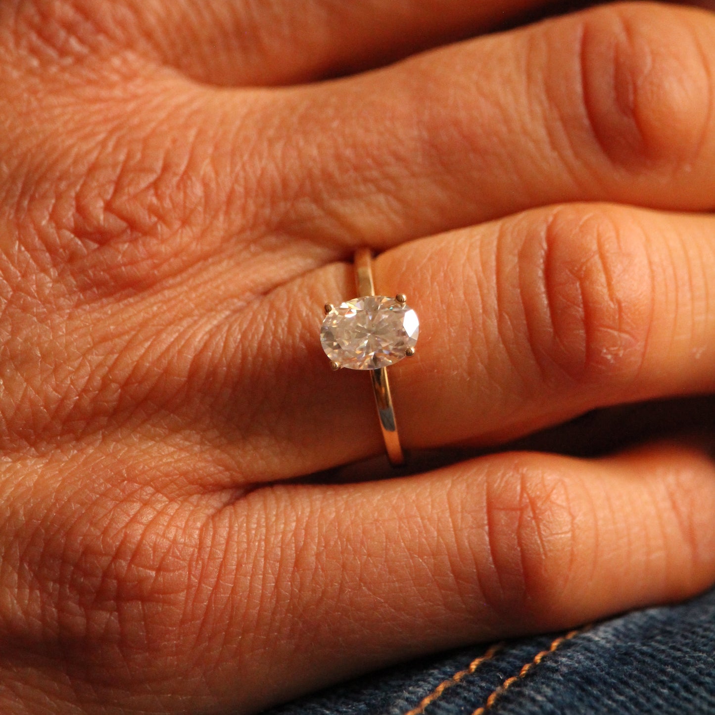 Solitaire LUCIS Diamant Ovale 1.00 ct