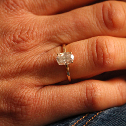 Solitaire LUCIS Diamant Ovale 1.00 ct