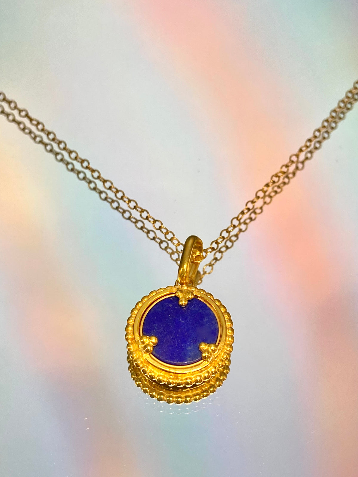 Collier à maillons articulés en argent massif , lapis lazuli Collier à maillons articulés en argent massif , lapis lazuli